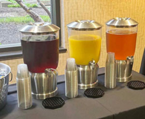 breakfast juice station